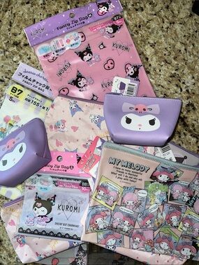 Kuromi pouches Kuromi bundle Daiso pouches
